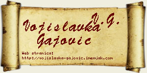 Vojislavka Gajović vizit kartica